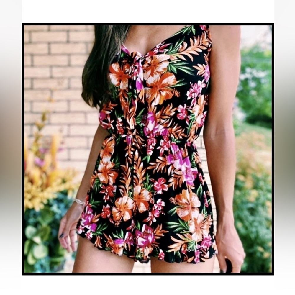 Mossimo Floral Rayon Romper
